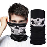 Nessiworld Black Color Seamless Multifunctional Chin Skull Face Mask Baf Buff Bandana Neck Collar Wristband
